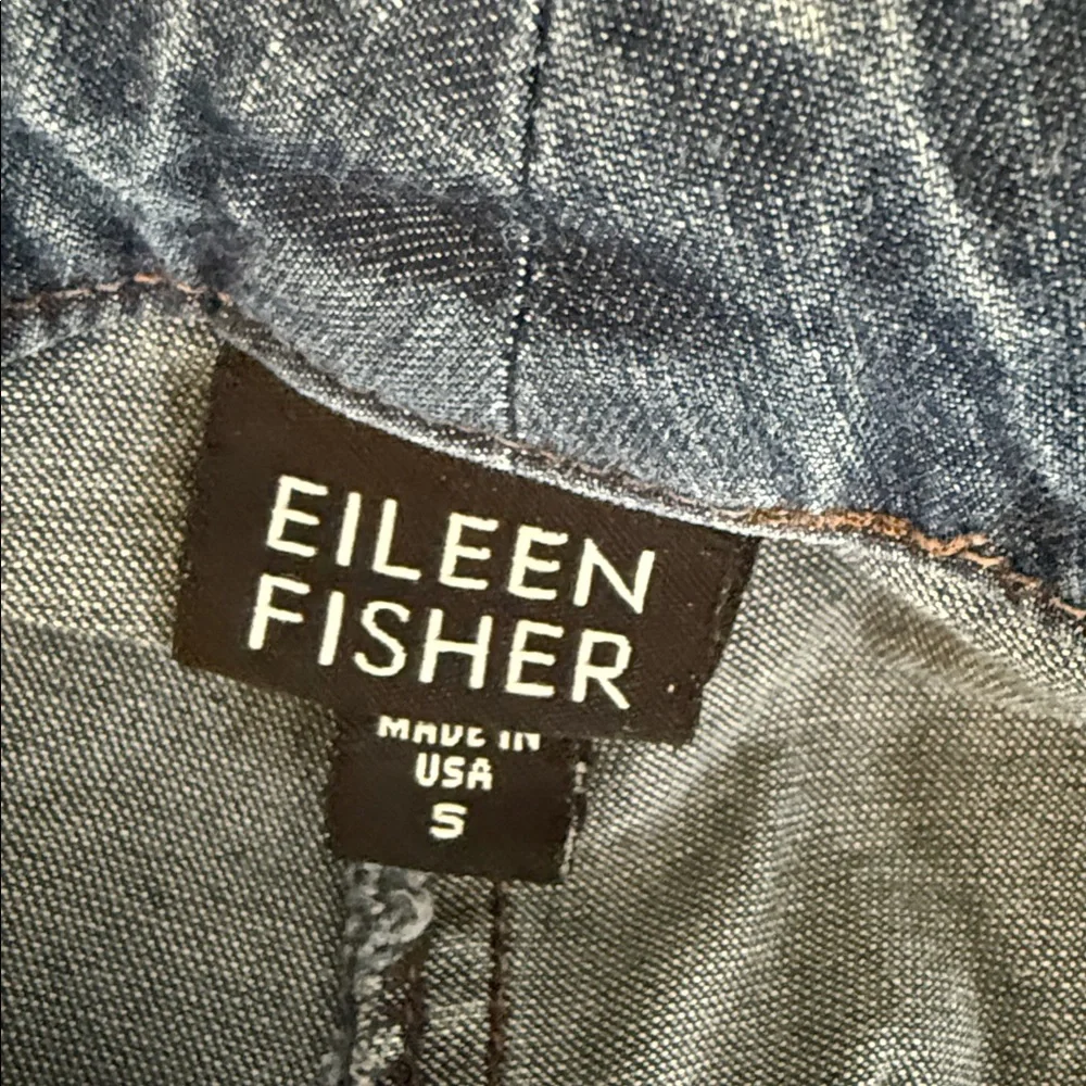 Eileen Fisher Dark Blue Straight Leg Jeans - Picture 2 of 7